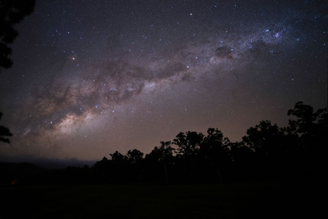The Milky Way stretches across the sky of Far North Queensland