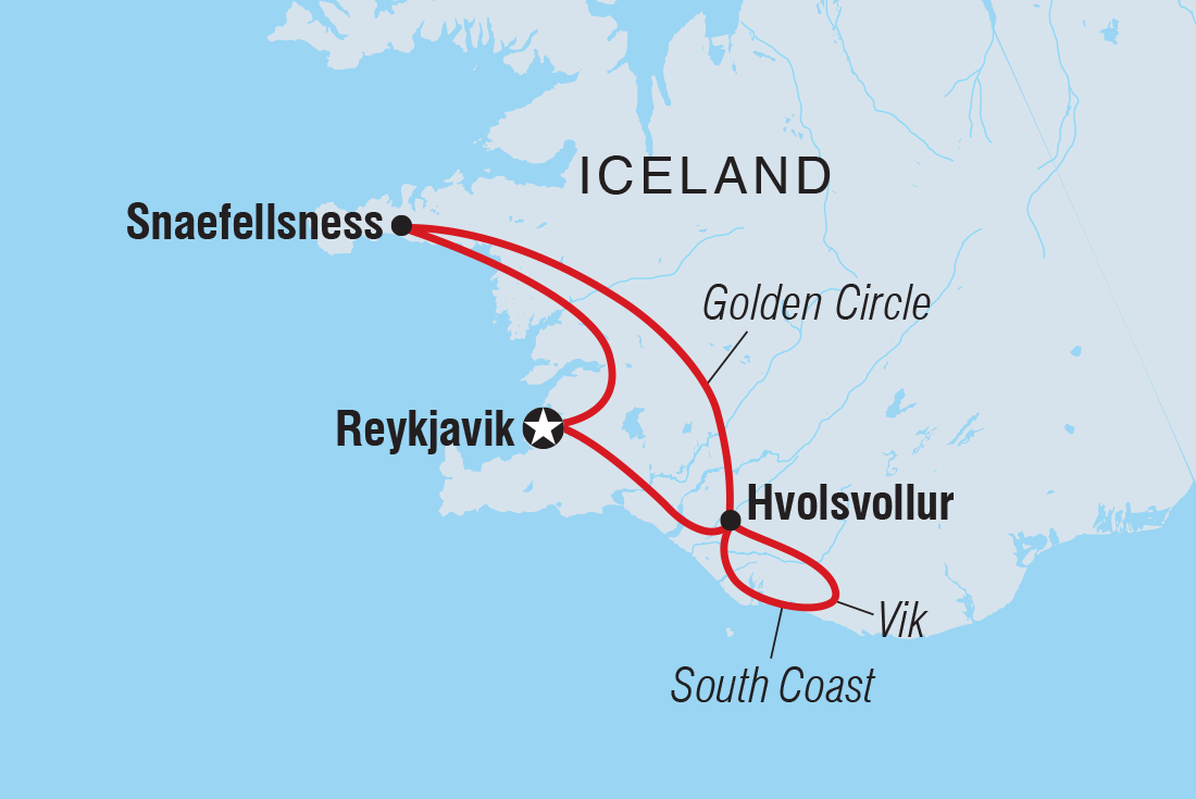 Map of Iceland Family Holiday including Iceland