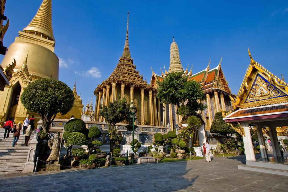 The Temple of the Emerald Buddha located in Bangkok, Thailand 