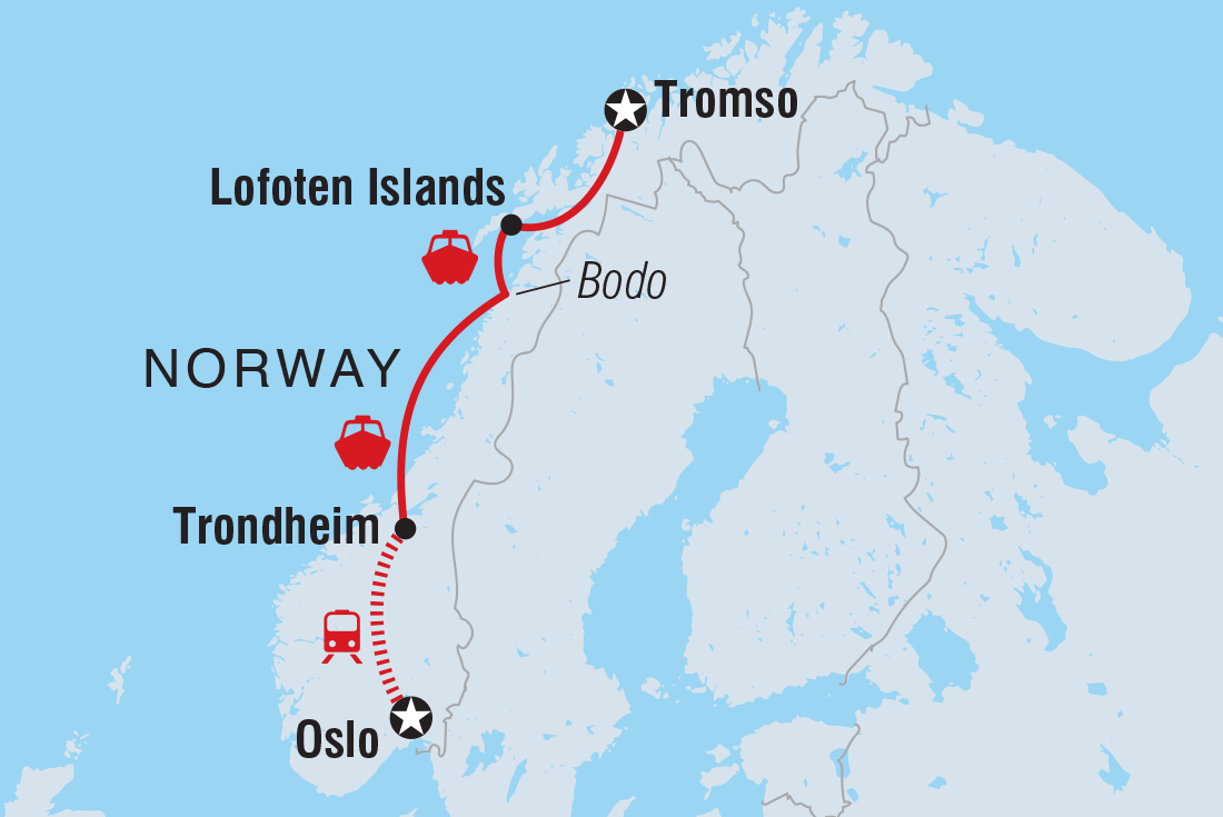 Map of Northern Norway Explorer including Norway