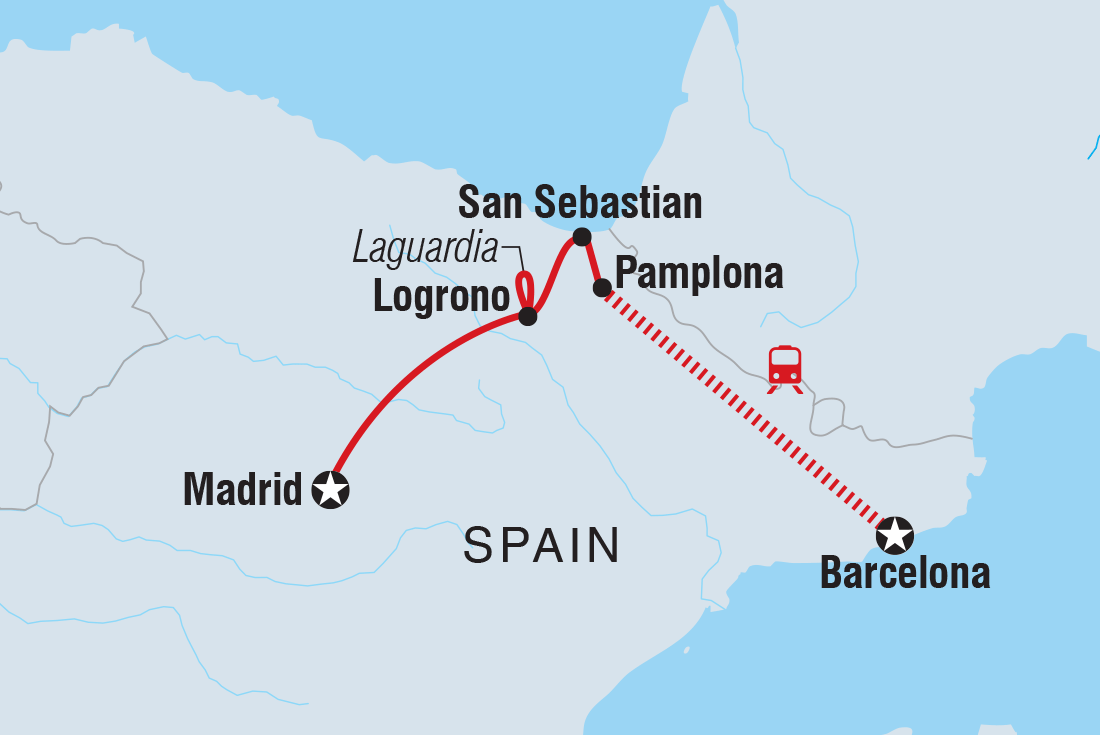 Map of North Spain Discovery including Spain
