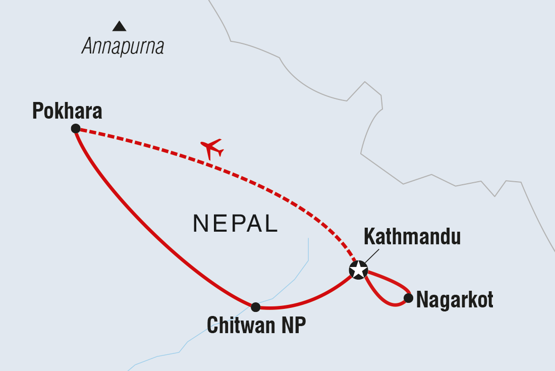 Map of Premium Nepal including Nepal