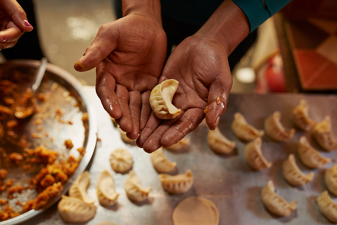 HNPN - Traditional Nepali momo dumpling making 
