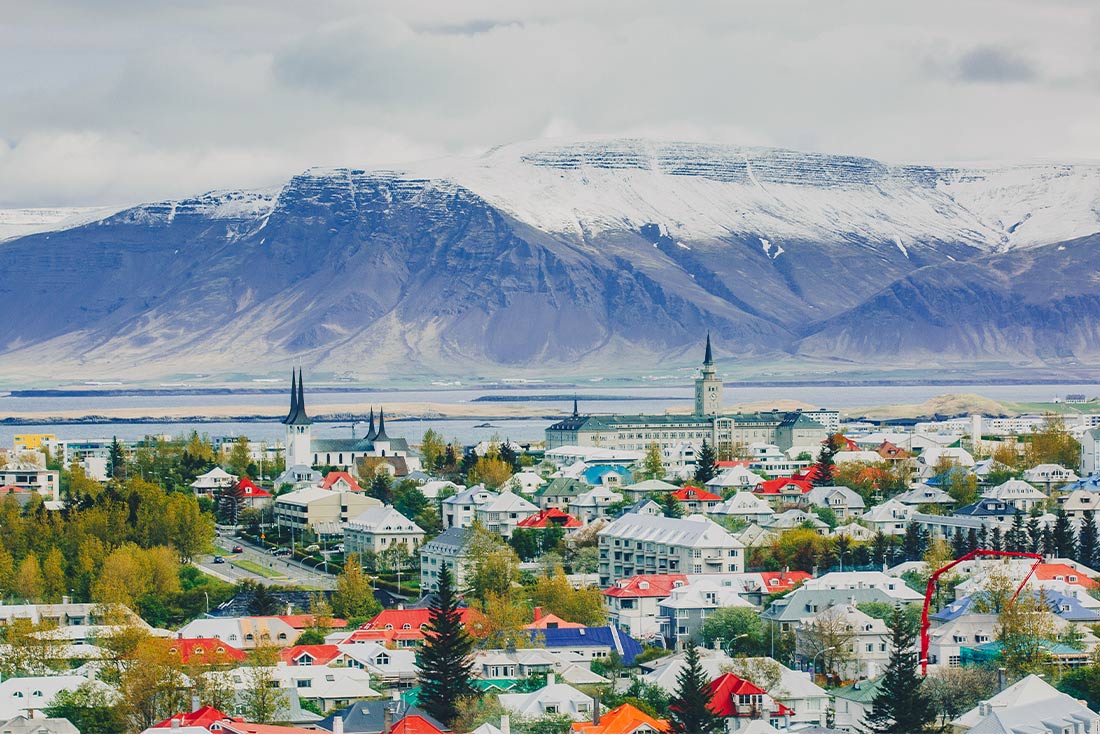 BIPI - Views of colourful houses in Reyjkavik, Iceland