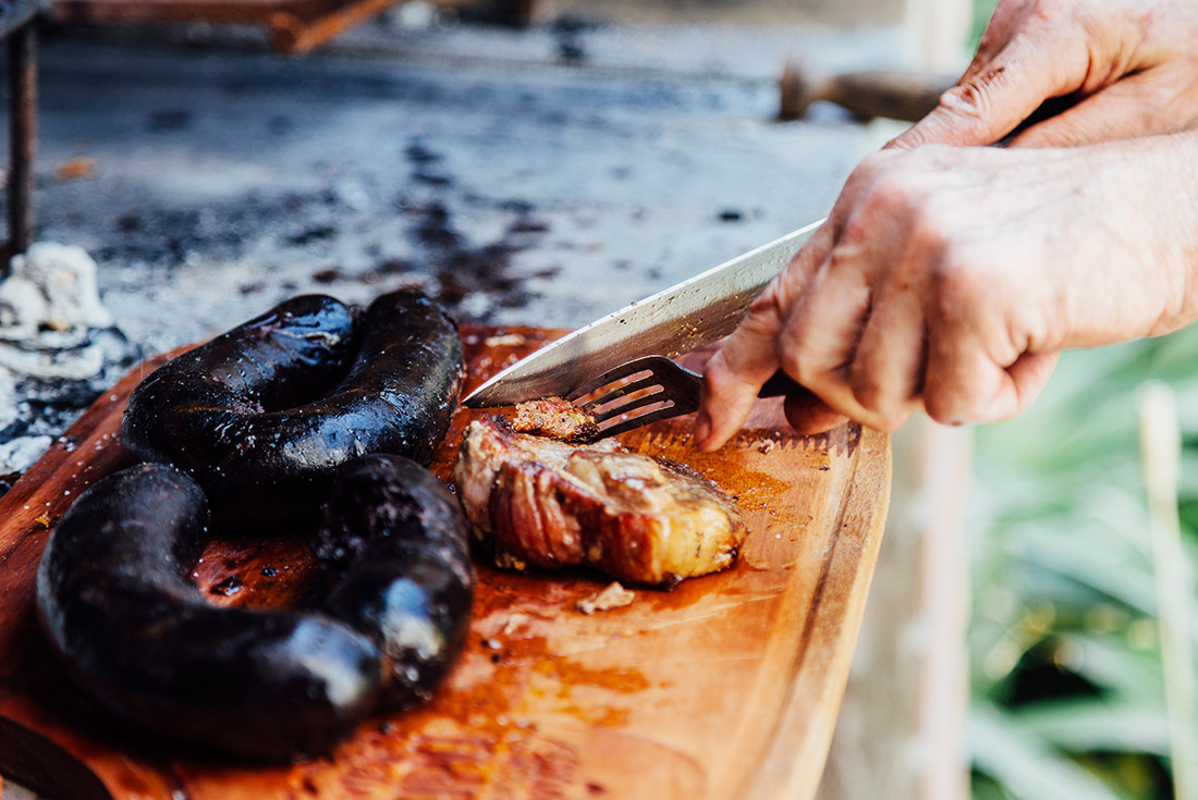 Traditional asado Barbecue from Buenos Aires, Argentina