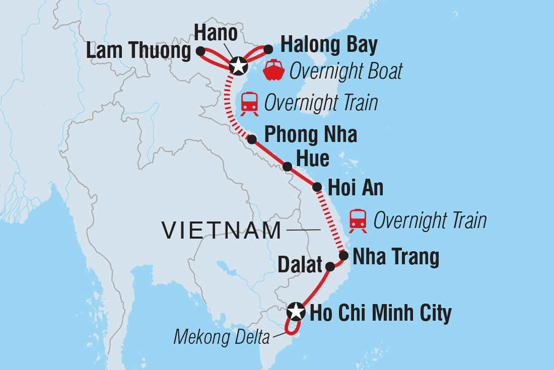 Map of Best Of Vietnam including Vietnam