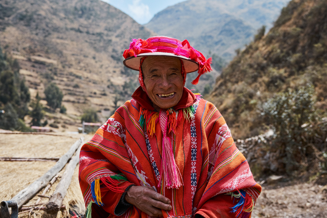 Huilloc Community elder in the Sacred Valley Peru