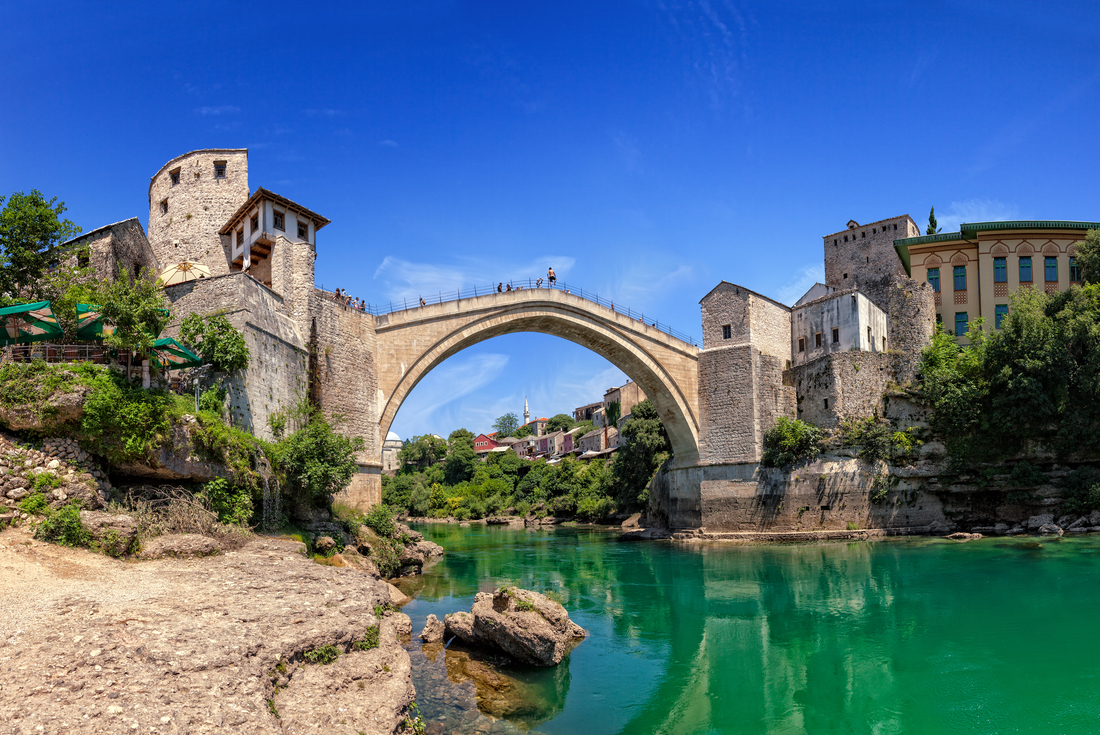bosnia mostar bridge neretva river