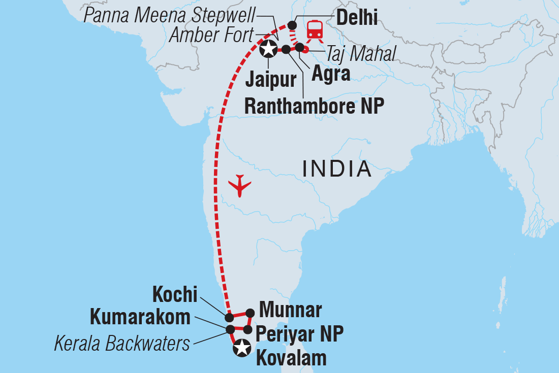 Map of India Experience including India