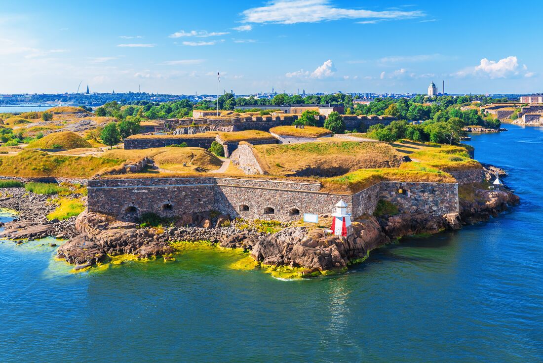 Suomenlinna star sea fortress on the coast of Helsinki, Finland