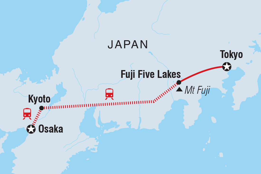 Map of Japan Highlights Family Holiday including Japan