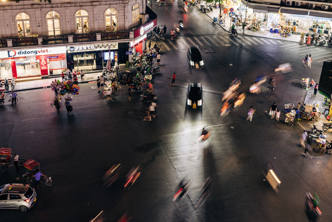 Streets of Hanoi in the evening