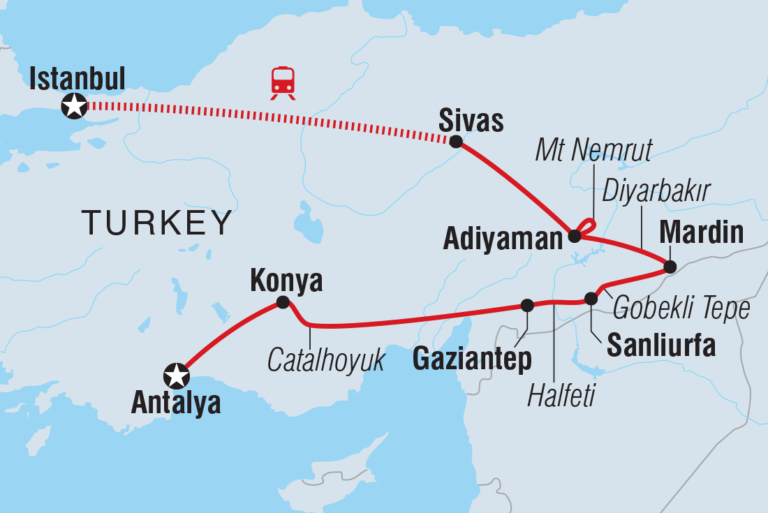 Map of Eastern Turkey Explorer including Turkey