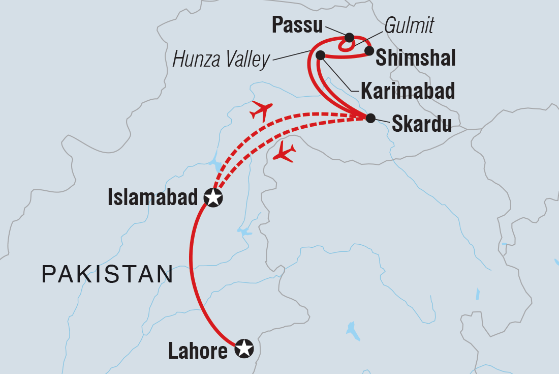 Map of Pakistan Expedition including Pakistan