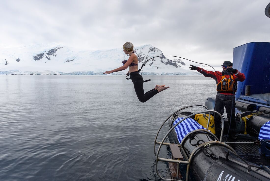Take the polar plunge at Charlotte Bay!
