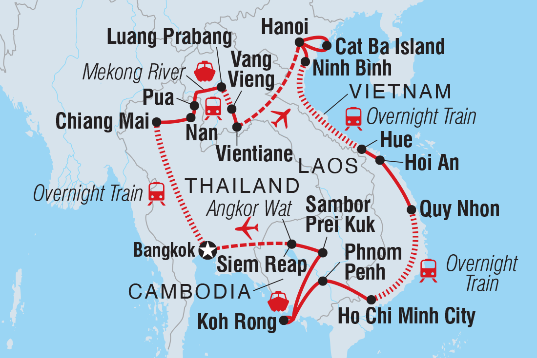 Map of Epic South East Asia including Cambodia, Lao Pdr, Thailand and Vietnam
