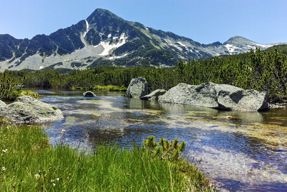 Glazne River running through Pirin Mountains in southern Bulgaria