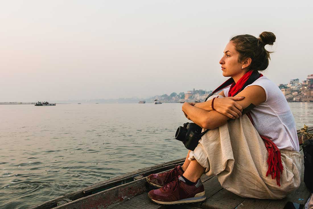 Take in the waters of the Holy Ganges in India