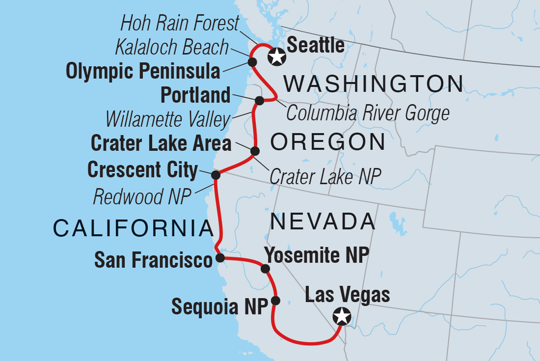 Map of West Coast Discovery including United States Of America