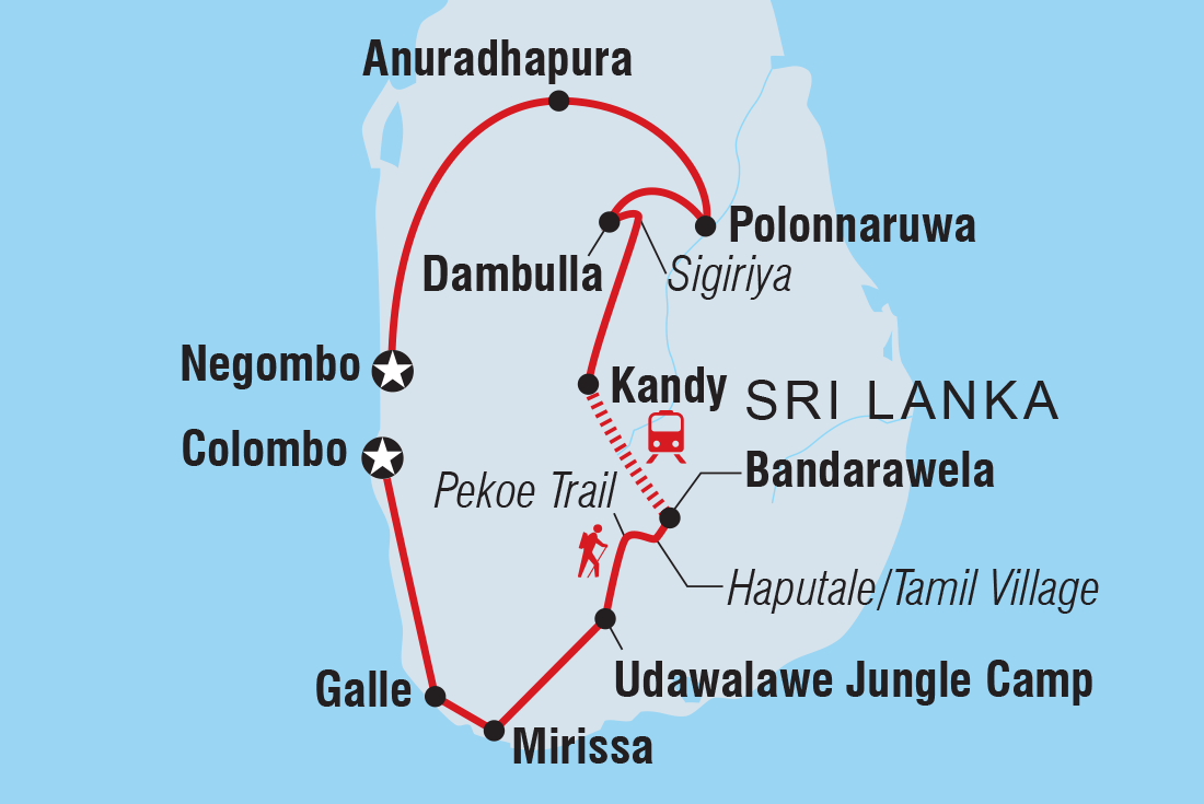 Map of Best Of Sri Lanka including Sri Lanka