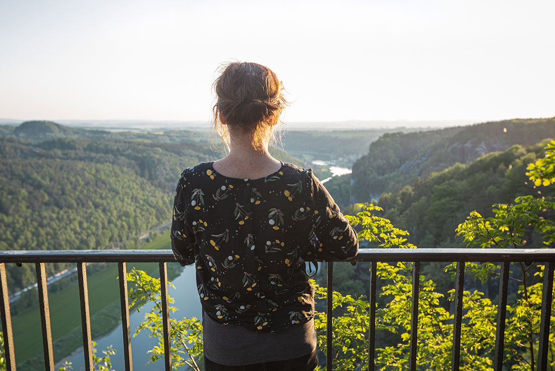 Taking in the forests and valleys of Germany seen from Bastei