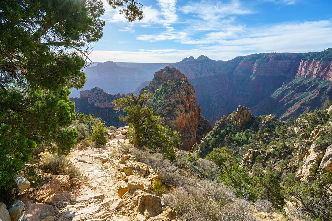 The Grandview Trail apart of the Grand Canyon in Arizona, U.S.A. 