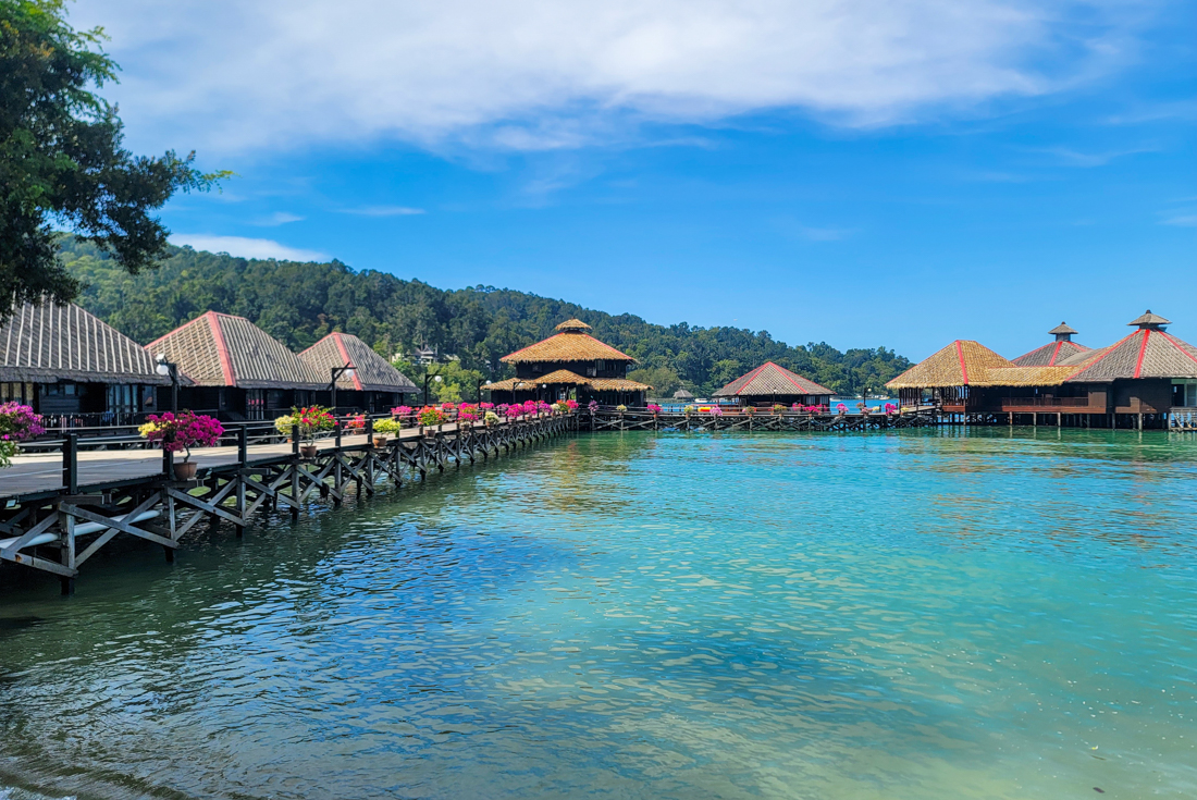 Gayana Marine Resort pier on Gaya Island