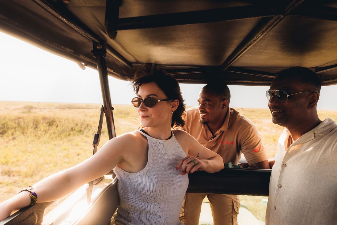 Looking out from the safari jeep in Serengeti National Park