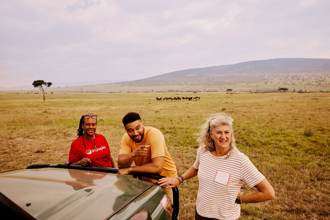 On the plains of the Maasai Mara with Intrepid Travel